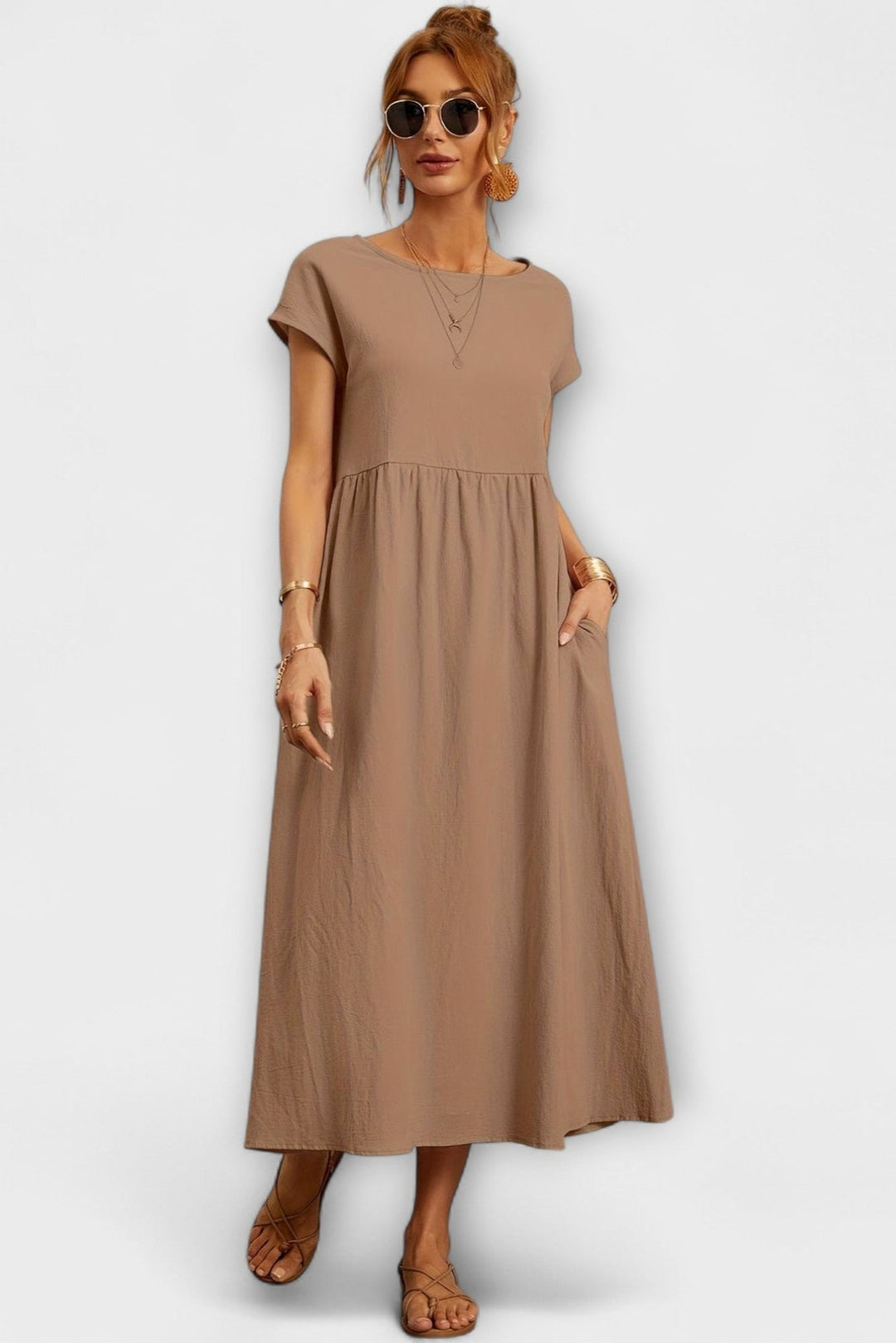 Minimekko s bočními kapsami