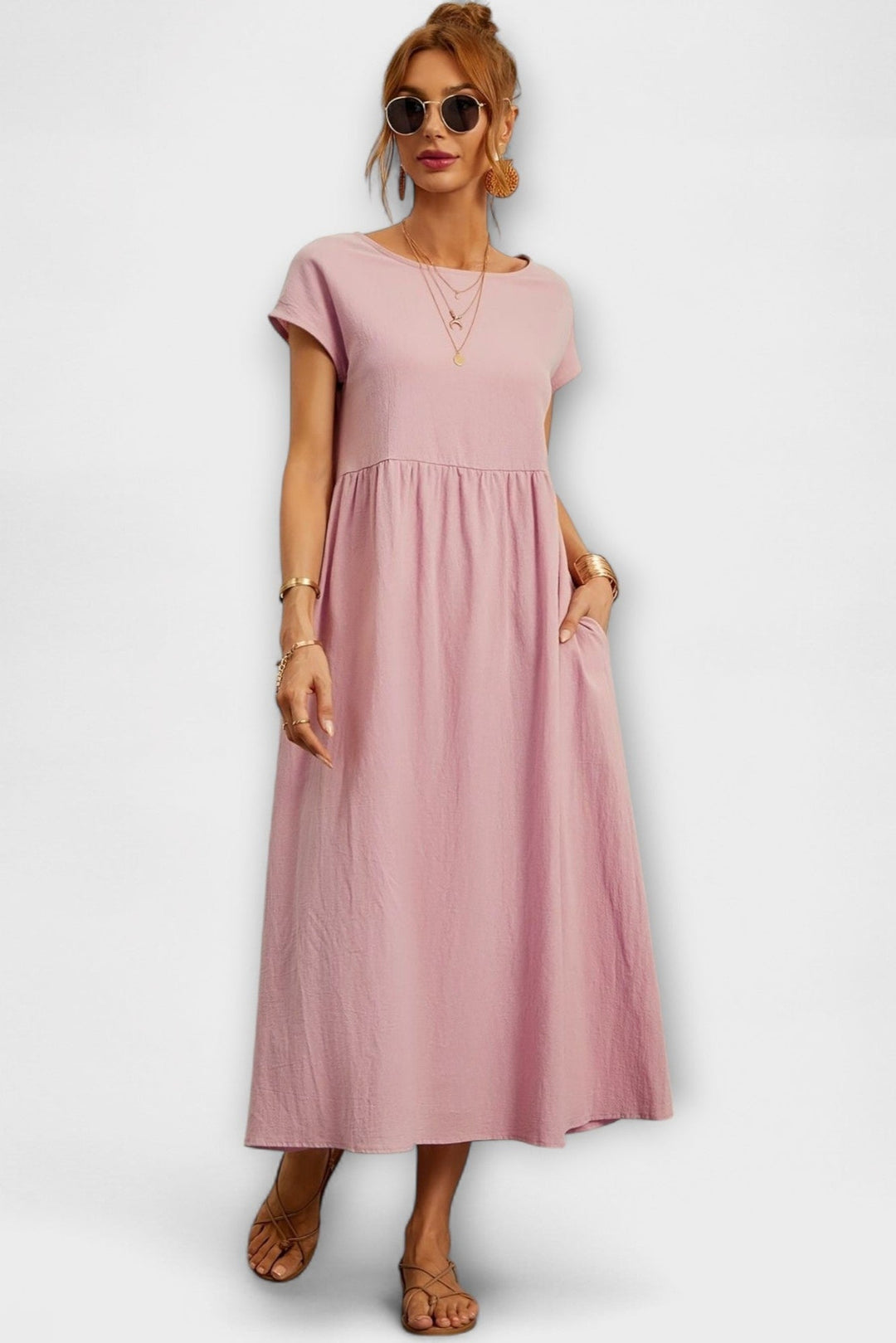 Minimekko s bočními kapsami