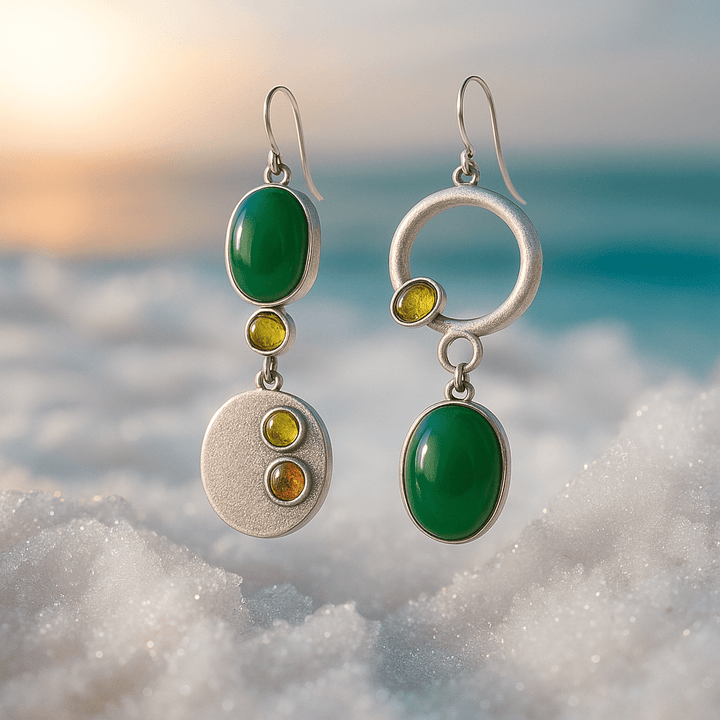 Náušnice s kapkami a asymetrickým designem