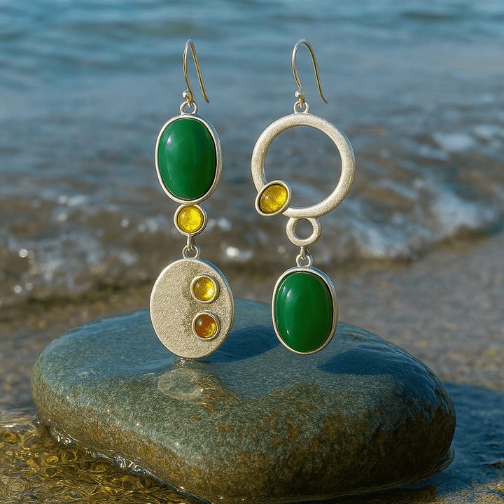 Náušnice s kapkami a asymetrickým designem