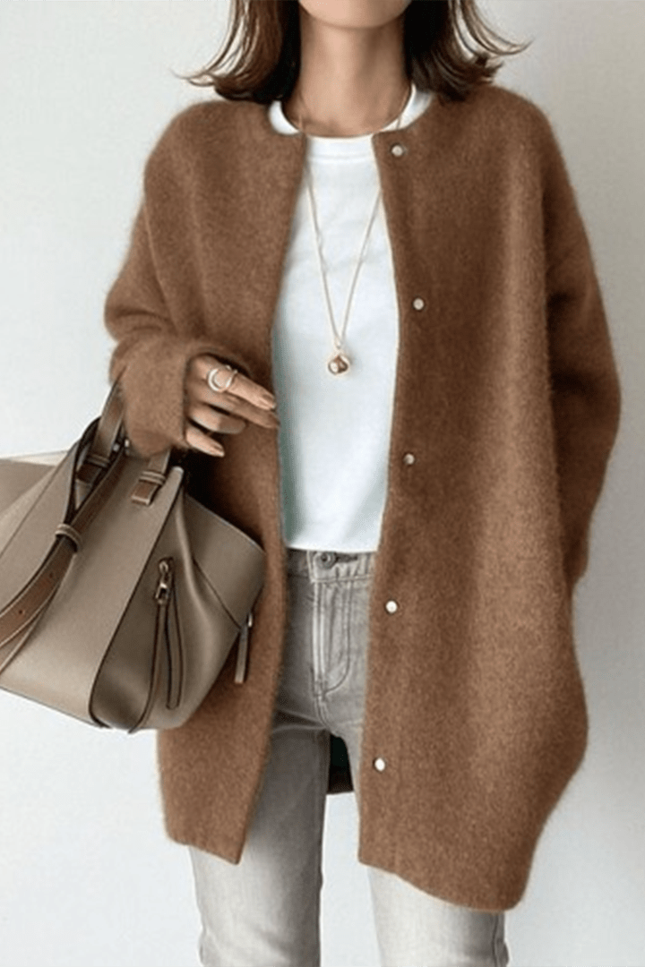 Różowy Sweter Kardigan