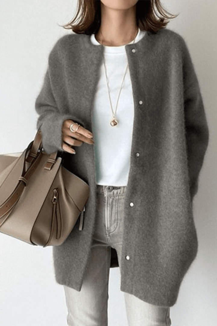 Różowy Sweter Kardigan