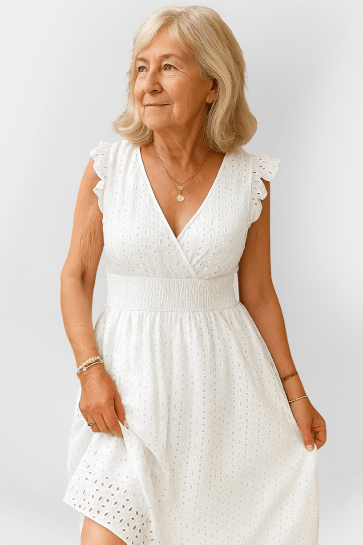 Šaty s volánkovým pasem