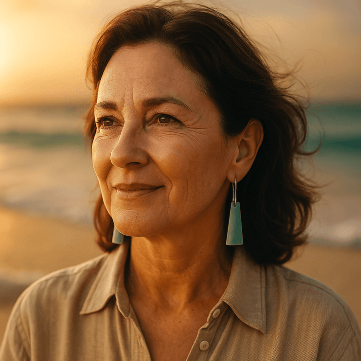 Smaragdově zelené aqua-náušnice