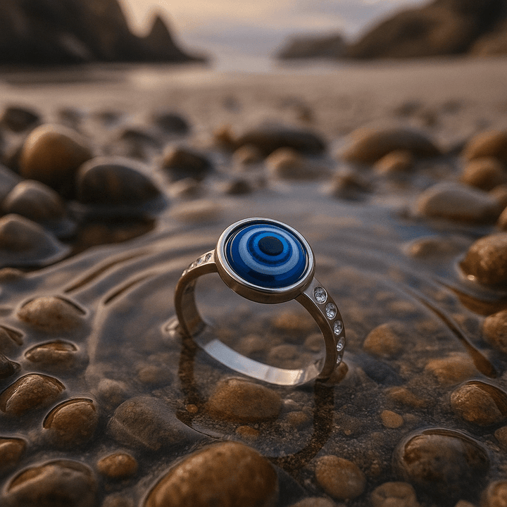 Stříbrný mramorový prsten