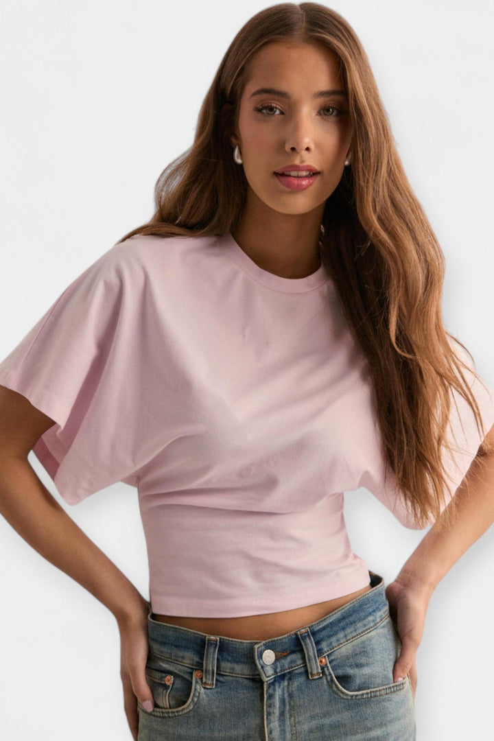 T-shirt z luźnymi, szerokimi rękawami