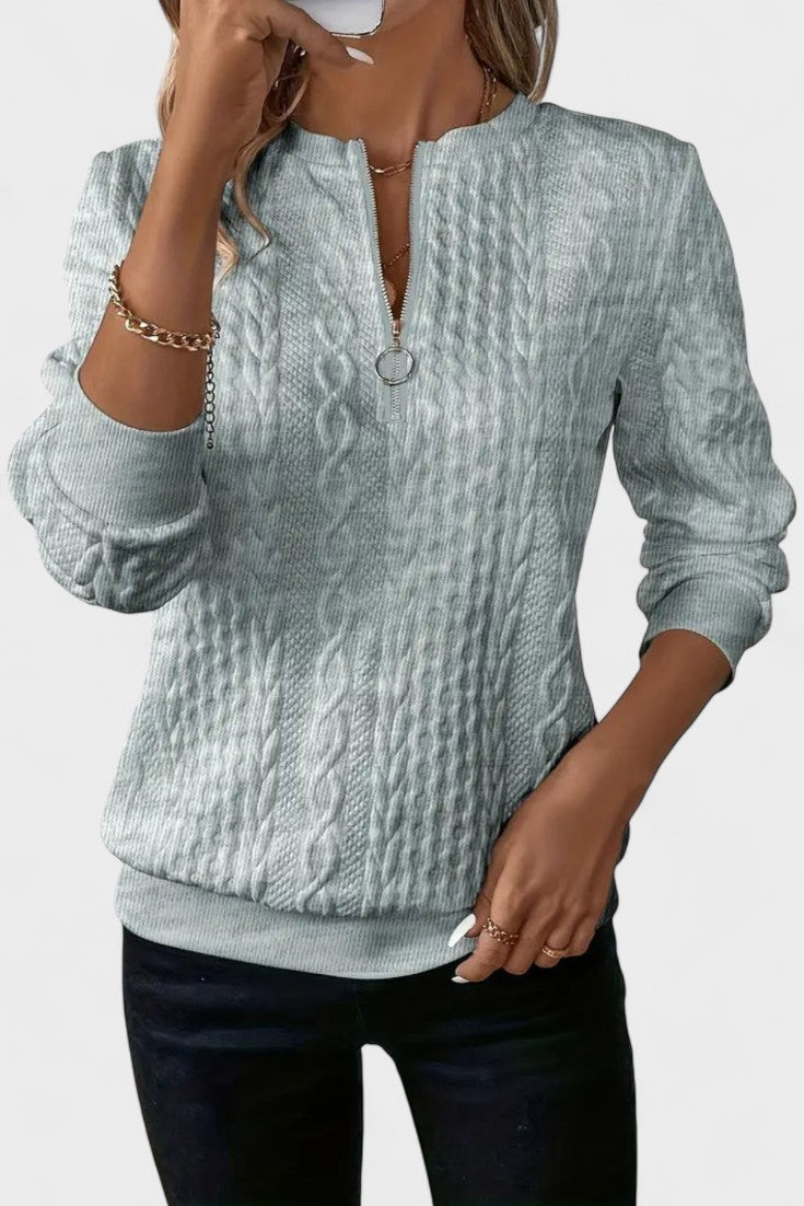 Nela™ | Kobiecy sweter z zamkiem