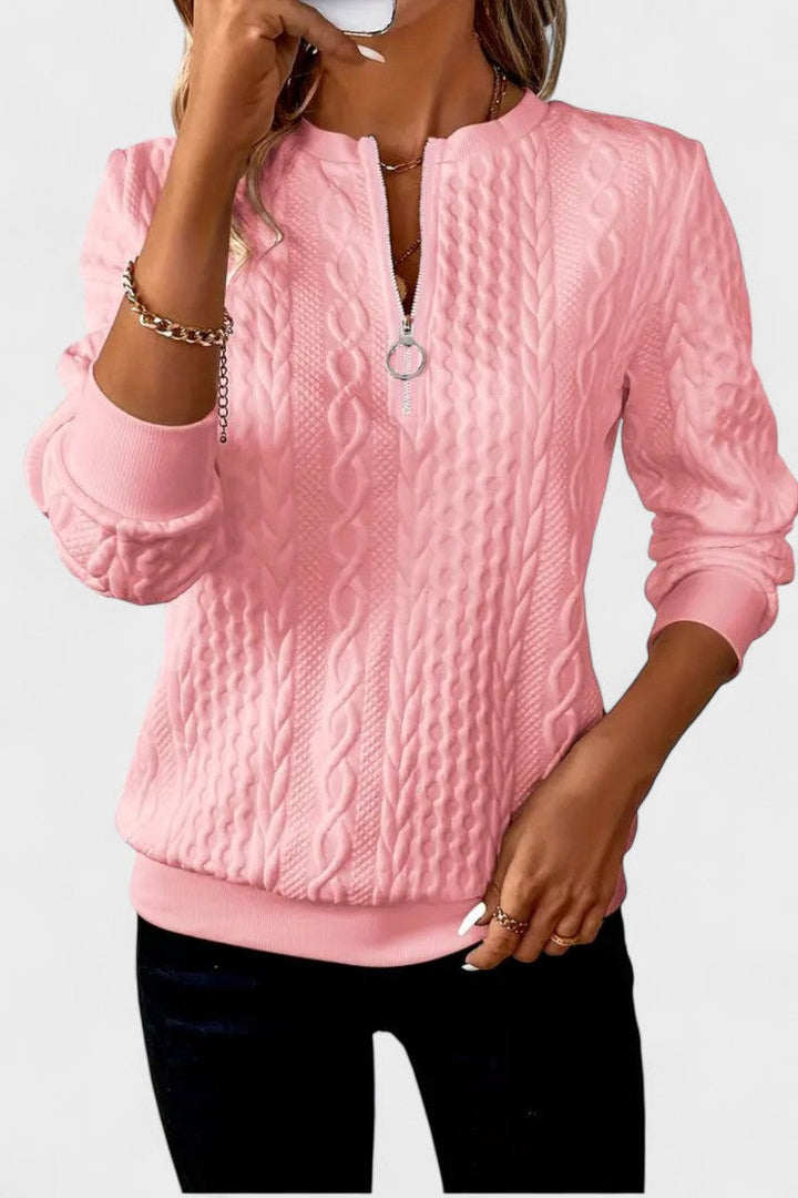 Nela™ | Kobiecy sweter z zamkiem