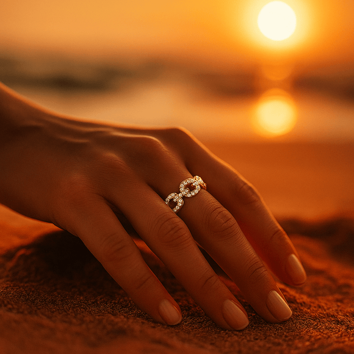 Zirkoniový zlatý prsten