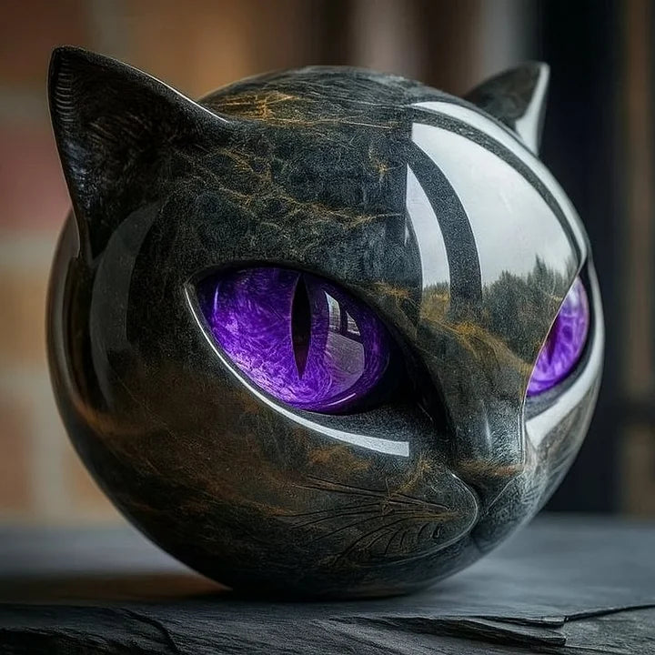 NyxCharm | Mistical Black Cat Head Sculpture