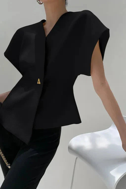 Cevalin | Top Scultoreo con Chiusura Dorata