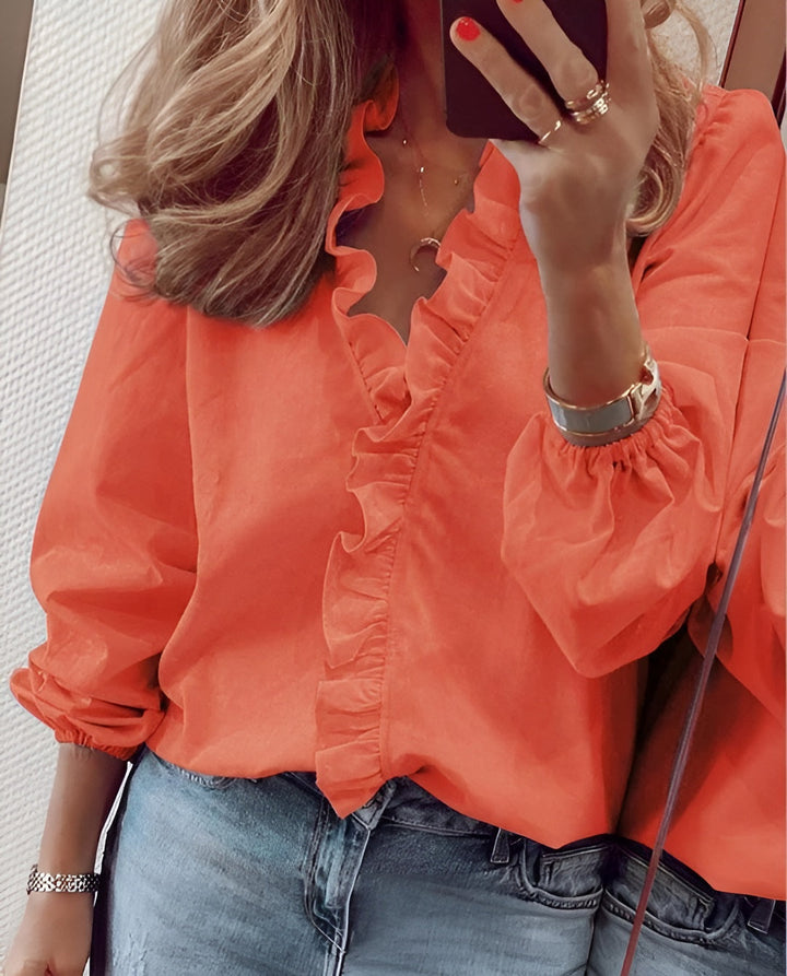 Romina™ – Blusa leggera ed elegante con volant