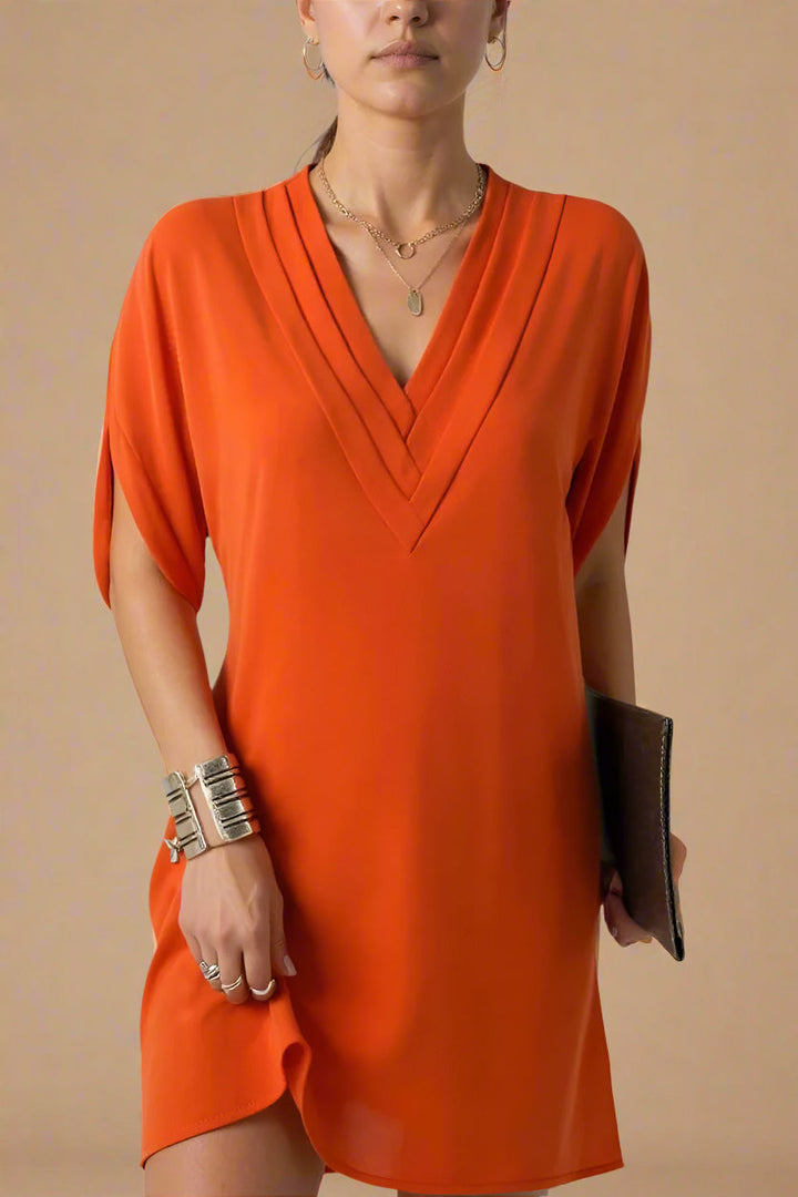 Ida ABITO | Abito corto con scollatura a V strutturata