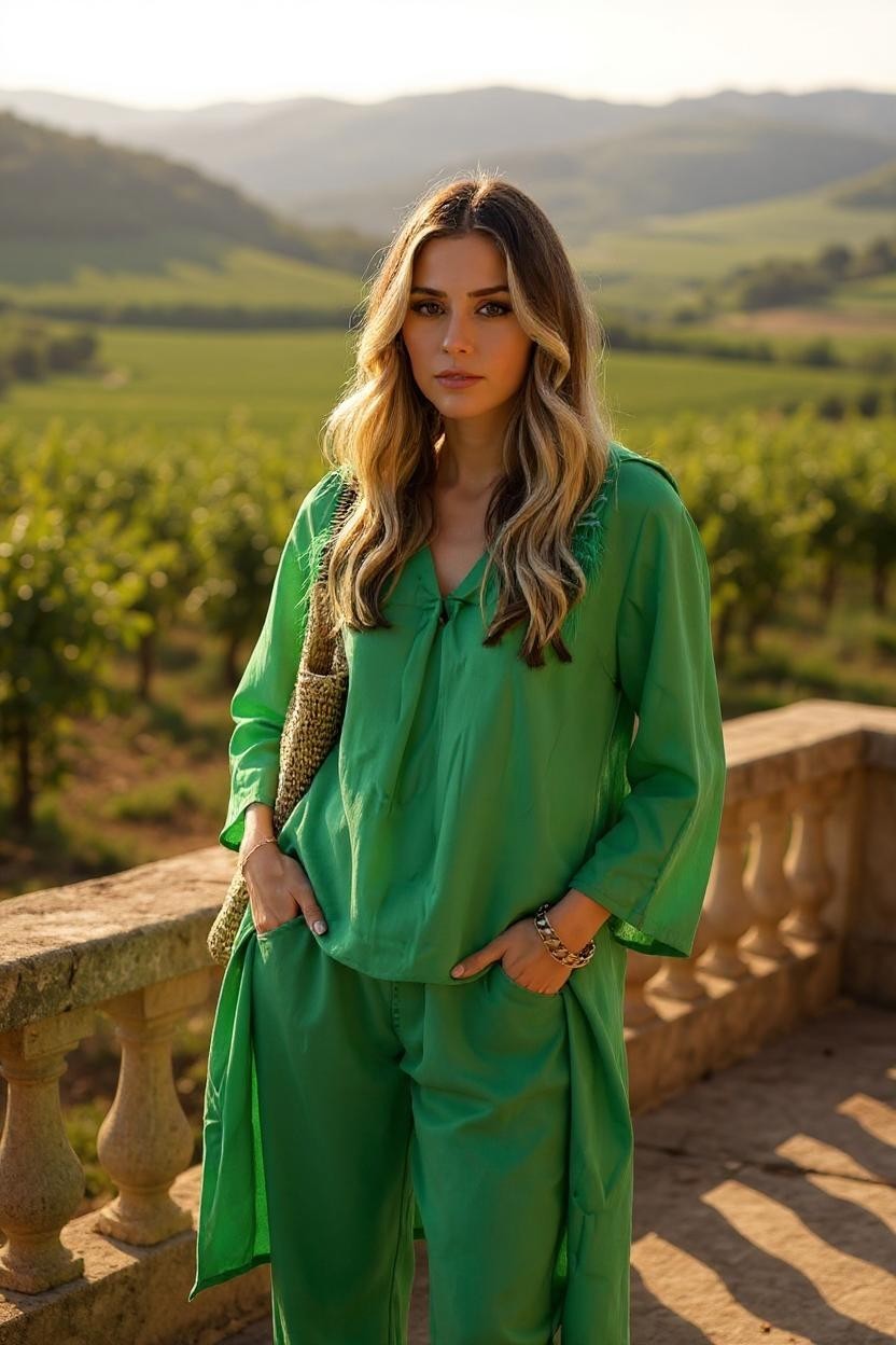 Set Norena | Pantaloni Monocromatici e Confortevoli + Top Coordinato