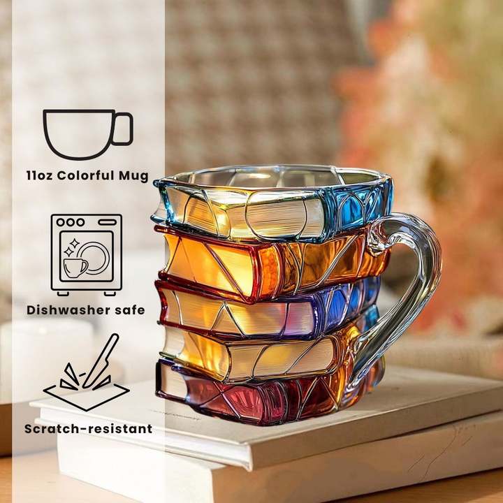Tazza 3D Reading Happiness fatta a mano - Originale