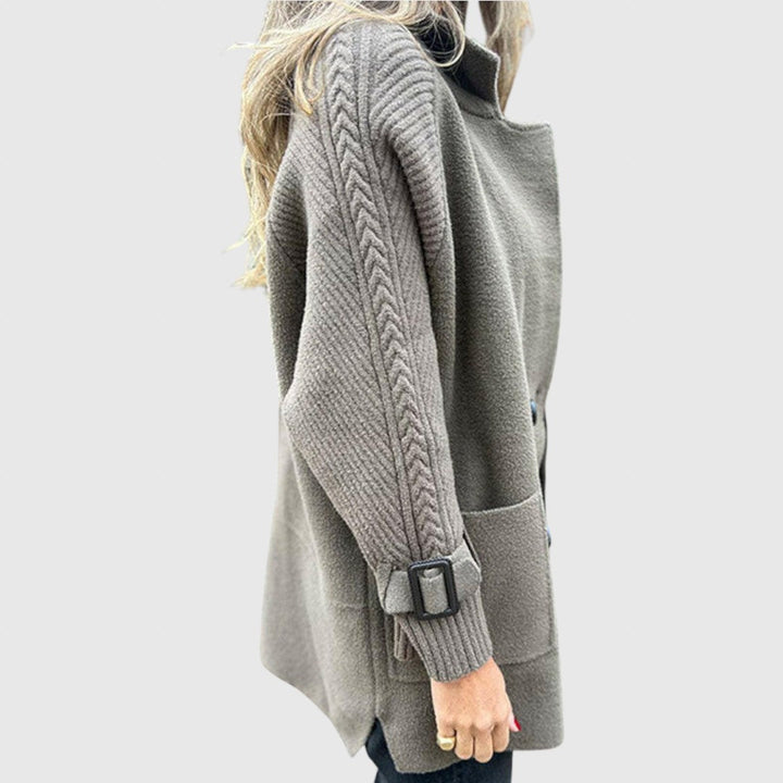 ZUZANA - Středně dlouhý dvouřadý kabát