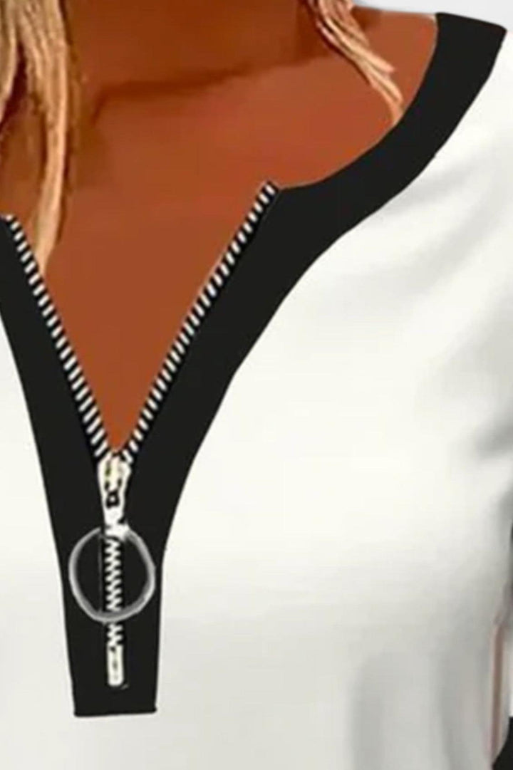 Koszulka z długim rękawem z zamkiem